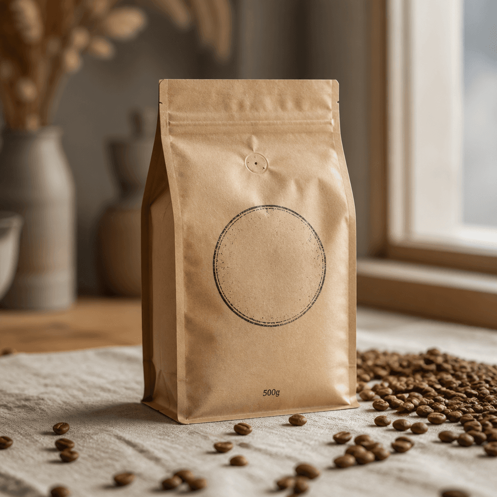 Artisan coffee beans bag