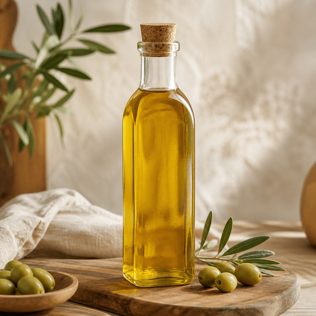 Bottle of cold-pressed oil