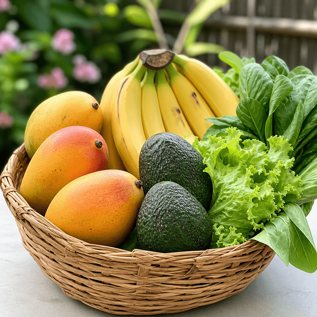 Fresh produce basket